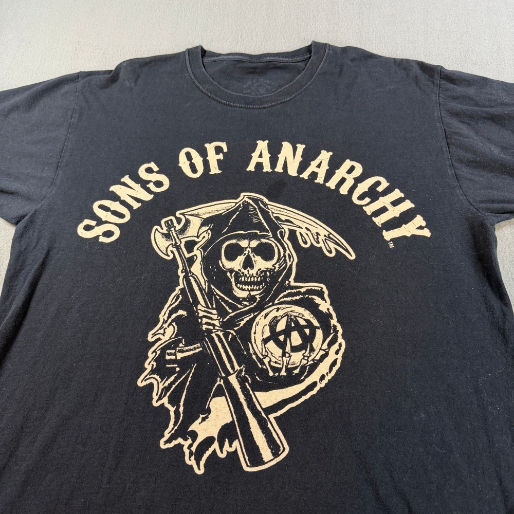 Sons of Anarchy Road Gear Reaper Graphic T-Shirt Mens Large Black Short Sleeve
